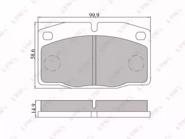 Комплект тормозных колодок LYNXauto BD-5905