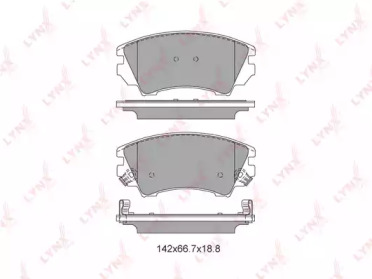 Комплект тормозных колодок LYNXauto BD-5927