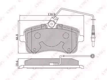 Комплект тормозных колодок LYNXauto BD-6101