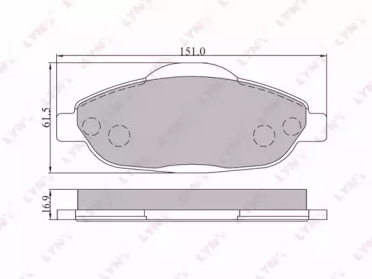 Комплект тормозных колодок LYNXauto BD-6102