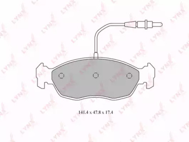 Комплект тормозных колодок LYNXauto BD-6107