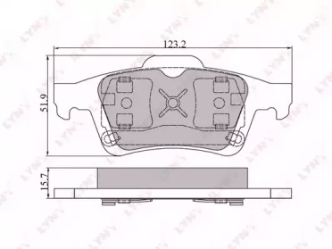 Комплект тормозных колодок LYNXauto BD-6302