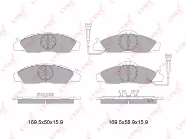 Комплект тормозных колодок LYNXauto BD-7001