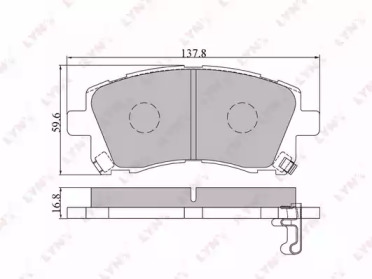 Комплект тормозных колодок LYNXauto BD-7104