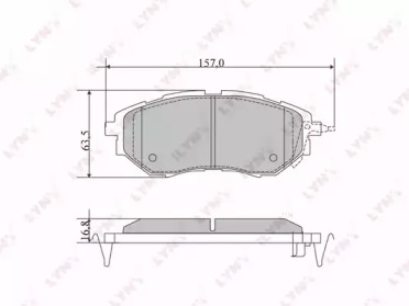 Комплект тормозных колодок LYNXauto BD-7111