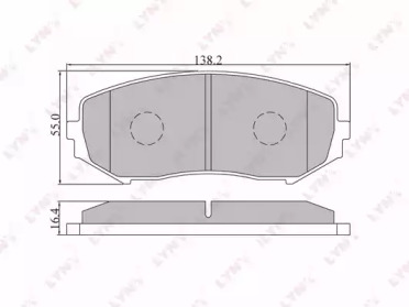 Комплект тормозных колодок LYNXauto BD-7302