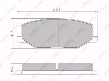 Комплект тормозных колодок LYNXauto BD-7304