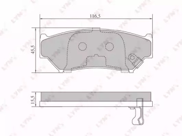 Комплект тормозных колодок LYNXauto BD-7305