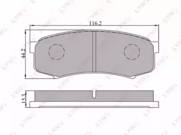 Комплект тормозных колодок LYNXauto BD-7505