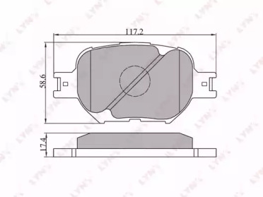 Комплект тормозных колодок LYNXauto BD-7507