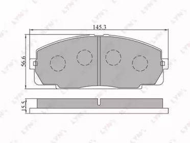 Комплект тормозных колодок LYNXauto BD-7508