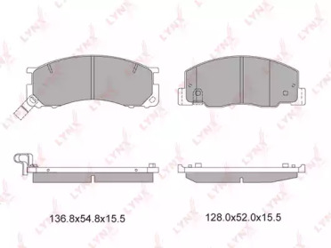 Комплект тормозных колодок LYNXauto BD-7512