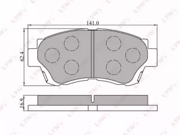 Комплект тормозных колодок LYNXauto BD-7520