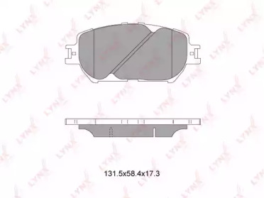 Комплект тормозных колодок LYNXauto BD-7522