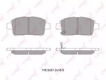 Комплект тормозных колодок LYNXauto BD-7526