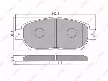 Комплект тормозных колодок LYNXauto BD-7537