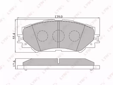 Комплект тормозных колодок LYNXauto BD-7542