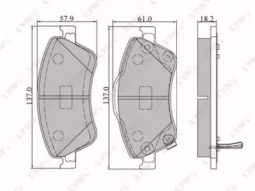 Комплект тормозных колодок LYNXauto BD-7546