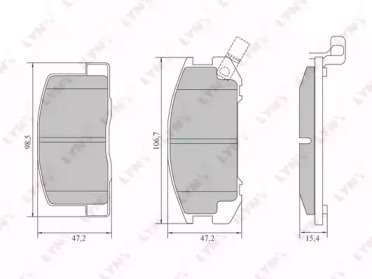 Комплект тормозных колодок LYNXauto BD-7560