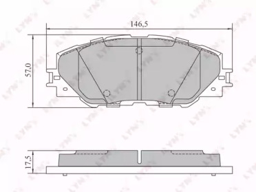 Комплект тормозных колодок LYNXauto BD-7572