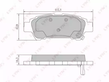 Комплект тормозных колодок LYNXauto BD-7574