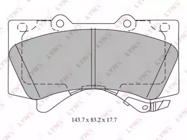 Комплект тормозных колодок LYNXauto BD-7580