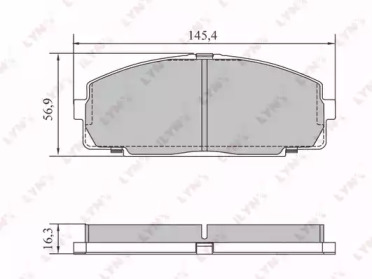 Комплект тормозных колодок LYNXauto BD-7582