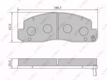 Комплект тормозных колодок LYNXauto BD-7587