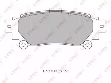 Комплект тормозных колодок LYNXauto BD-7597