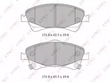 Комплект тормозных колодок LYNXauto BD-7598