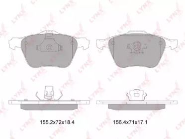 Комплект тормозных колодок LYNXauto BD-7818