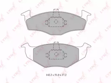 Комплект тормозных колодок, дисковый тормоз LYNXauto BD-8008