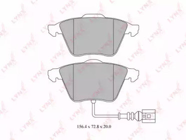 Комплект тормозных колодок LYNXauto BD-8016