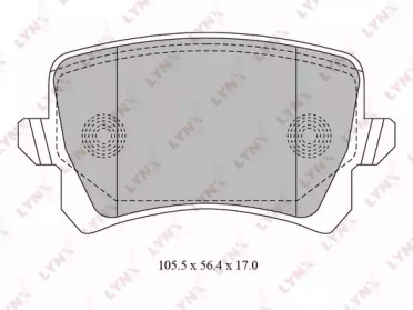 Комплект тормозных колодок LYNXauto BD-8030