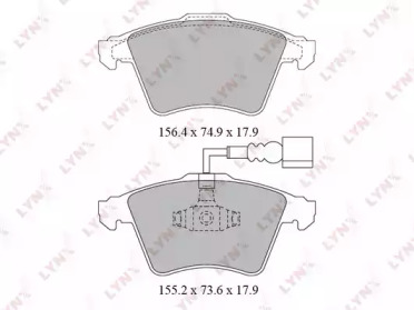 Комплект тормозных колодок LYNXauto BD-8032
