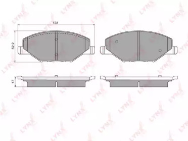 Комплект тормозных колодок LYNXauto BD-8035