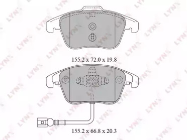 Комплект тормозных колодок LYNXauto BD-8038