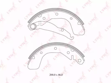 Комлект тормозных накладок LYNXauto BS-1800
