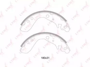 Комлект тормозных накладок LYNXauto BS-3404