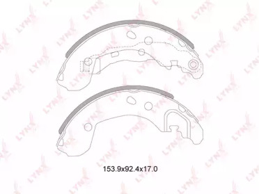 Комлект тормозных накладок LYNXauto BS-5717