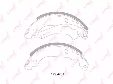 Комлект тормозных накладок LYNXauto BS-6101