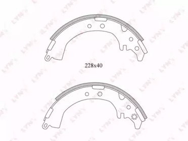 Комлект тормозных накладок LYNXauto BS-7507