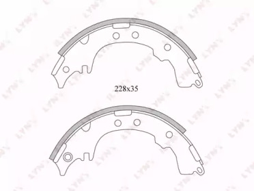 Комлект тормозных накладок LYNXauto BS-7508