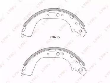 Комлект тормозных накладок LYNXauto BS-7517