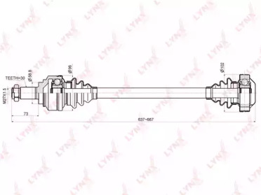 Вал LYNXauto CD-1417