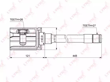 Шарнирный комплект LYNXauto CI-1410