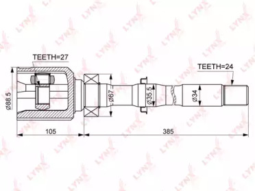 Шарнирный комплект LYNXauto CI-3728