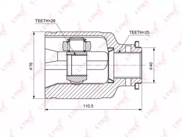 Шарнирный комплект LYNXauto CI-7105