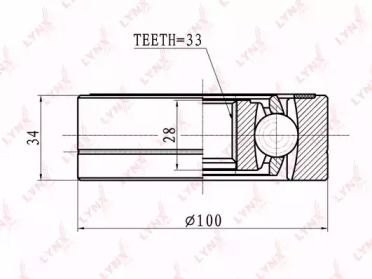 Шарнирный комплект LYNXauto CI-8008