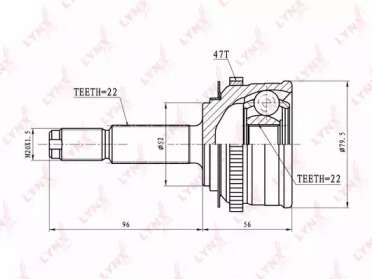 Шарнирный комплект LYNXauto CO-1802A